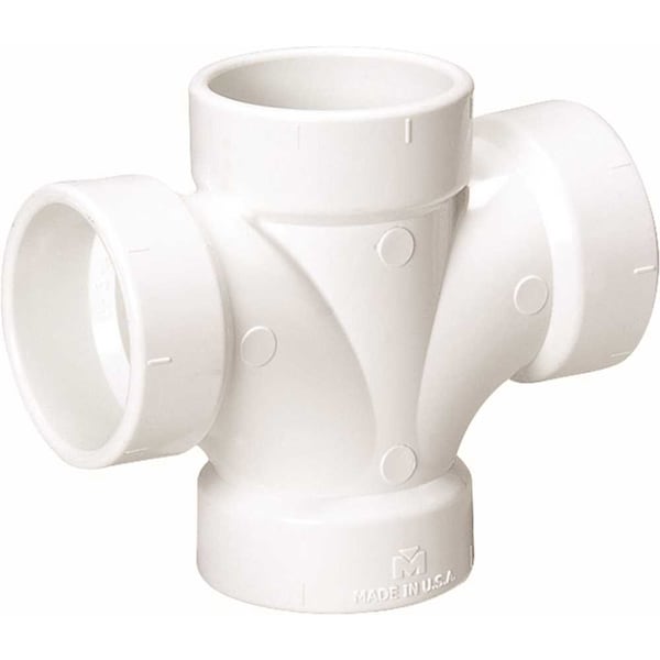 Nibco COPY 0 1-1/2 in. PVC DWV All Hub Double Sanitary Tee C4835HD112 - main